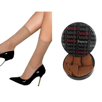 4 Pares Meia Soquete Fio 30 Dantelle Demillus 004698