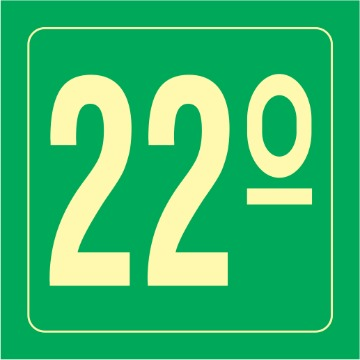 Placa Ident. Pavimento 22 Andar - S17-22 14x14CM