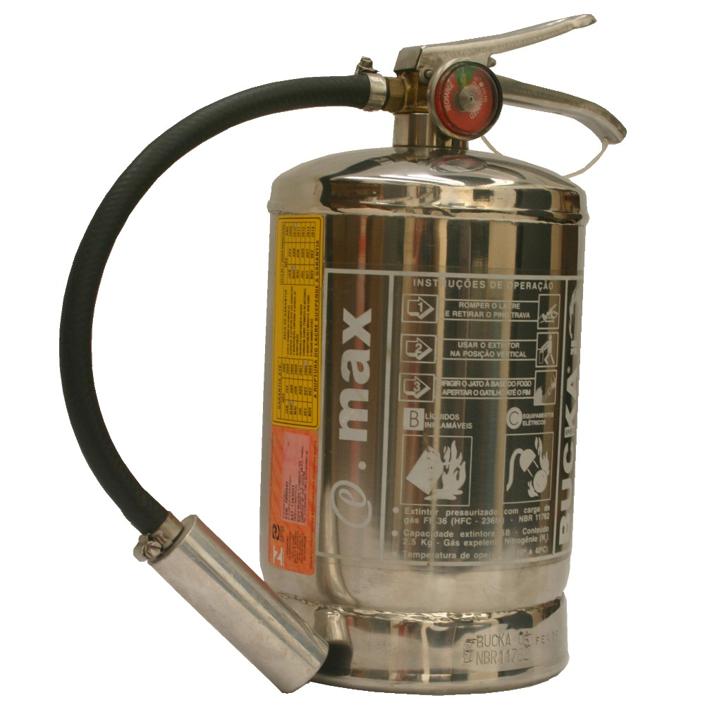 Extintor De Gás Fe-36 Ressonância Magnética 5kg - Aço Inox - INFINITY