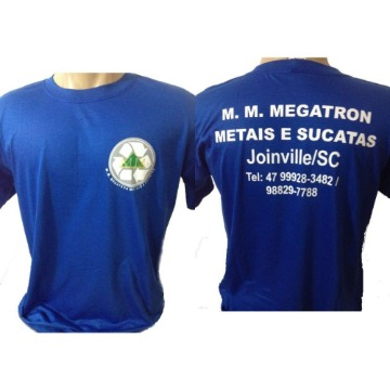CAMISETA ESTAMPA EM UMA COR 10 unidade