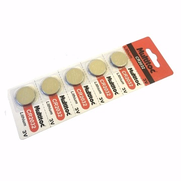 CARTELA COM 05 BATERIAIS CR2032 - MULTITOC
