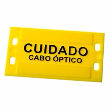 PLACA DE IDENTIFICAÇÃO CABO OPTICO AM (ALTO RELEVO) - LANSOL