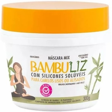 115278 Máscara Mix Bambuliz Cabelos Lisos ou Alisados Muriel 300g