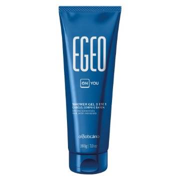 76683 Shoer Gel 3 em 1 Cabelo, Corpo e Barba Egeo On You Boticário 200g