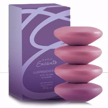 520960 Sabonete Barra Encanto Surpreendente Flor de Sândalo 4 Unidades 80g(cada) Avon