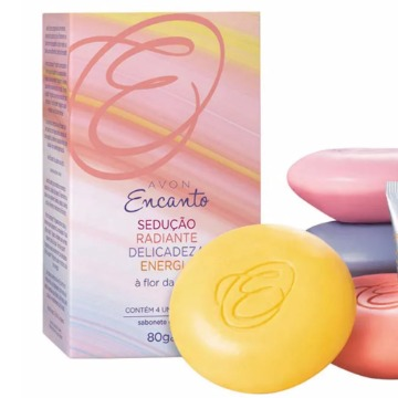 502557 Sabonete Barra Encanto Sortidos 4 Unidades 80g(cada) Avon