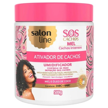 952720 Ativador de Cachos Umidificador S.O.S Cachos Intensos Mel Salon Line 500g