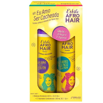 16052 Kit Shampoo + Tratamento Condicionante Afrohair Embelleze 2X300ml