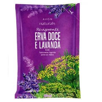 488884 Sabonete Líquido Naturals Erva Doce e Lavanda Refil Avon 250ml