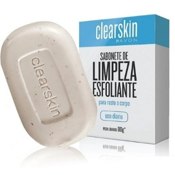 513115 Sabonete Barra Clearskin Limpeza Esfoliante Avon 80g