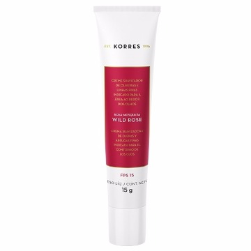 460130 Creme Suavizador de Olheiras e Linhas Finas Rosa Mosqueta FPS 15 Korres 15g