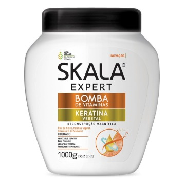 207066 Creme de Tratamento Condicionador Bomba de Vitaminas Keratina Vegetal Skala 1000g