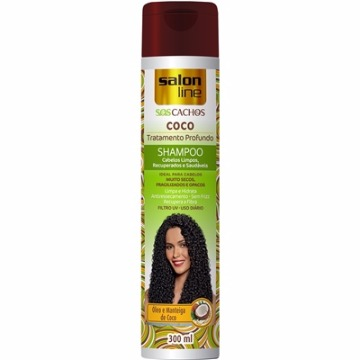 34849 Shampoo S.O.S Cachos Coco Tratamento Profundo Salon Line 300ml