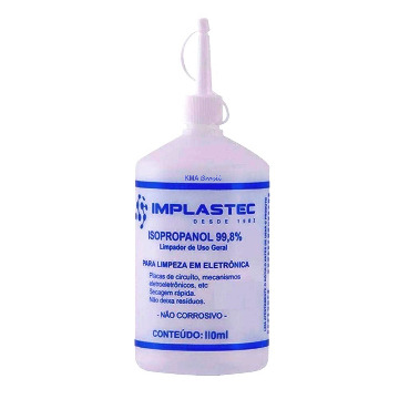 Álcool Isopropilíco 110ml Isopropanol Transparente Implastec