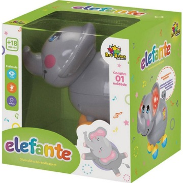 Baby Elefantinho Musical Cinza - Art Brink