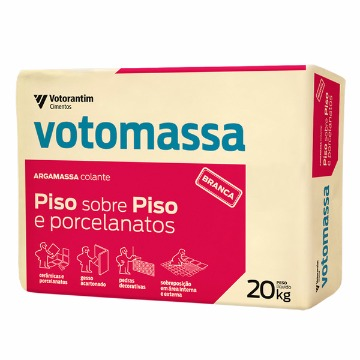 ARGAMASSA 10X1 PISO S/PISO E PORCELANATOS BRANCA 20KG VOTOMASSA