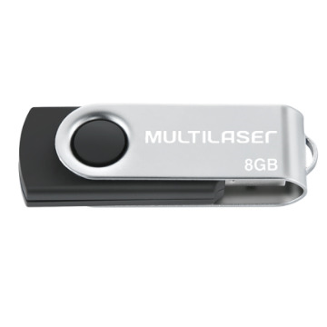 Pen Drive 8GB Multilaser PD587 Twist Preto