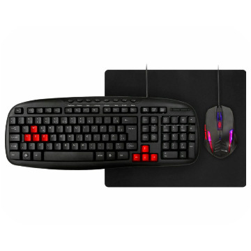 Kit Teclado e Mouse Kmex Gamer KM-1328 MO-G536 e Mousepad