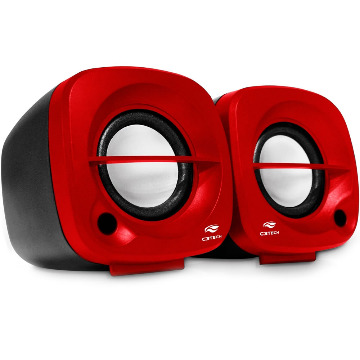Caixa de Som C3 Tech SP-303RD 3WRMS 20 Canais Vermelha
