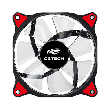 Cooler C3Tech Gabinete 120x120x25mm F7-L130RD Storm Series 30 Leds Vermelho
