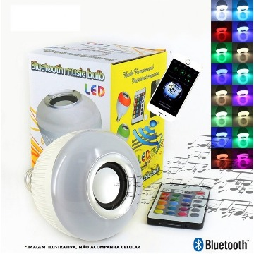 LÂMP LED BULBO 6W RGB BIV SOM C/BLUETOOTH