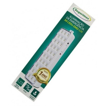 LUM DE EMERG DE 30 LEDS SMD SLIM SEGURIMAX