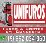 COMERCIO DE EQUIPAMENTOS - PERFURACAO E CORTE EM CONCRETO UNIFUROS - FUROS EM LAGE CAMPINAS E REGIÃO
