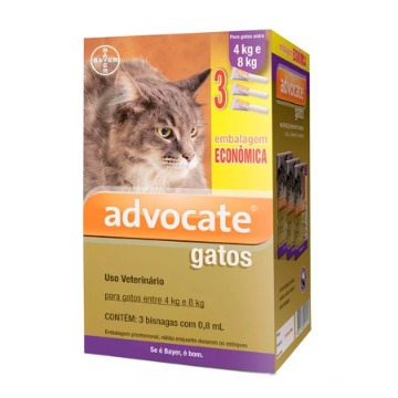 Advocate Gatos 4 A 8 Kg (0,8ml) - Bayer