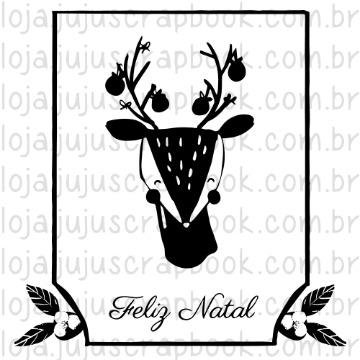 Carimbo Bambi Feliz Natal - Noite Feliz