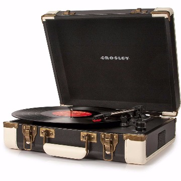 Vitrola Portátil Crosley CR6019A-BR Executiva Marrom com Conexão USB e Função Digitalizadora ( Converte Vinil para Arquivo Digital)