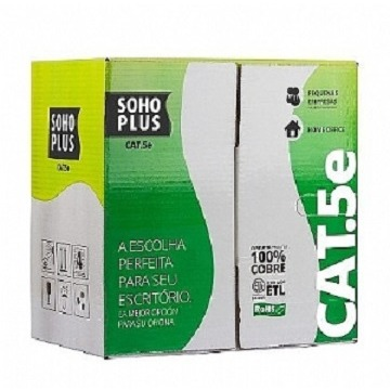 CABO UTP 04P CAT.5E CMX AZUL SOHOPLUS (CAIXA C/ 305 M)
