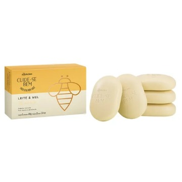 Cuide-se Bem Sabonetes em Barra Quinteto Leite e Mel, 5x80g (75023)