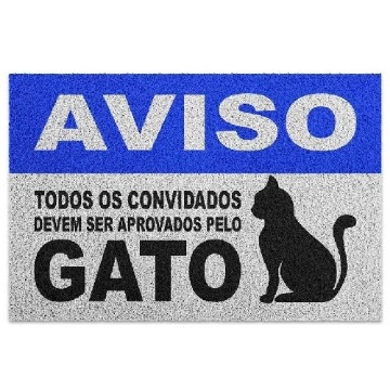 Capacho em Vinil Aprovados pelo gato