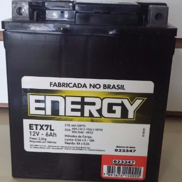 BATERIA ETX-7L-6A SELADA TITAN 150 05/08 TORN/FALCON/BIZ 125/FAZER/CB 300 ENERGY