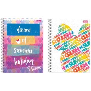 CADERNO ESPIRAL CD UNIV.ERS. 80F - MINNIE FASHION - TILIBRA