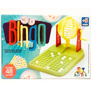 Jogo bingo plástico 48 cartelas