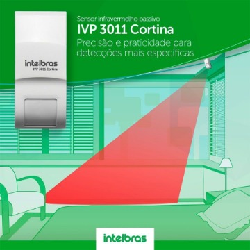 SENSOR PASSIVO INTELBRAS IVP3011 CORTINA