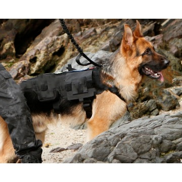 COLETE TÁTICO CACHORRO C/ BOLSOS PRETO