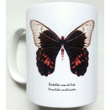 Borboleta - caneca de porcelana
