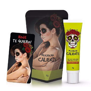 Excitante Beijável Muchacha Caliente Morango Hot - 8g Excitante Beijável Muchacha Caliente Morango Hot - 8g